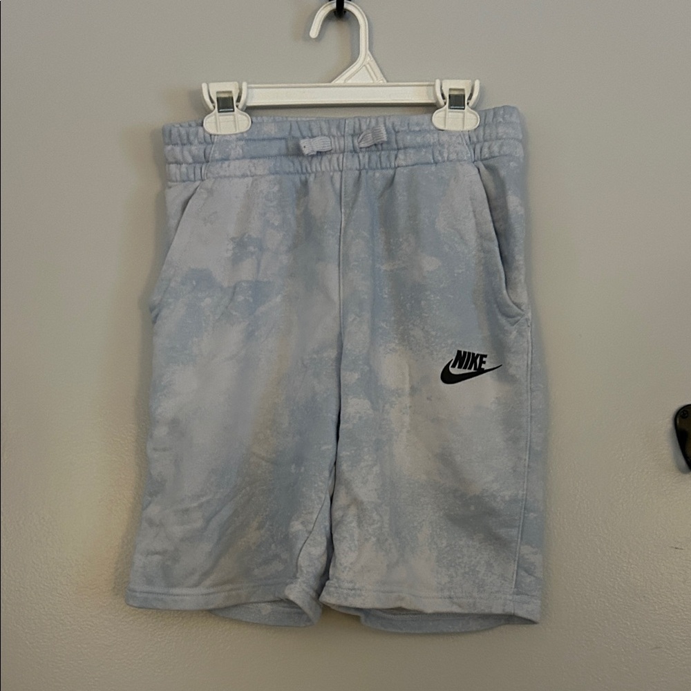 Nike Light Blue and White Casual Shorts